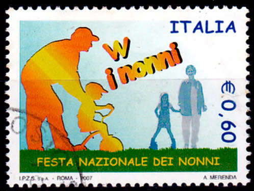 ITALY 2007, 2 Oct. NATIONAL DAY OF GRANDPARENTS, single, UH, CV +/-R 20.00 view scans