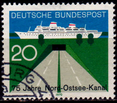 GERMANY 1970, 18 June. 75th ANNIV OF THE KIEL CANAL, single, UH, CV+/- R 5.00 view scans