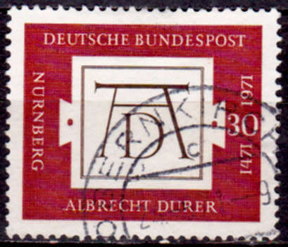 GERMANY 1971, 21 May. 500th ANNIV BIRTH ALBRECHT DURER, single, UH, CV+/- R 5.00 view scans