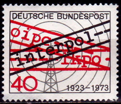 GERMANY 1973, 19 Feb. 50th ANNIV OF INTERPOL, single, MH, CV+/- R 10.00 view scans