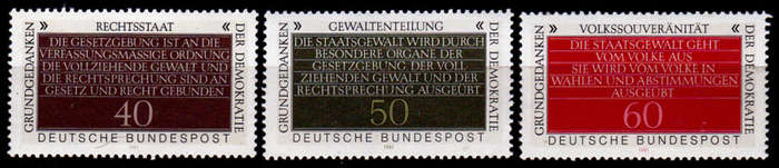GERMANY 1981, 13 Aug. INFORMATION ABOUT POLITICS, set, MNH, CV+/- R 45.00 view scans