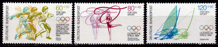 GERMANY 1984, 12 April. OLYMPIC GAMES - LOS ANGELES, USA, set, MNH, CV+/- R 90.00 view scans