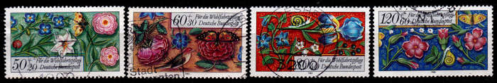GERMANY 1985, 15 Oct. CHARITY STAMPS - FLOWERS, set, UH, CV+/- R 75.00 view scans