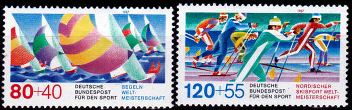 GERMANY 1987, 12 Feb. SPORTS, set, MNH, CV+/- R 55.00 view scans