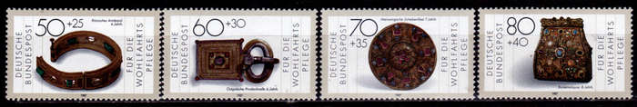 GERMANY 1987, 15 Oct. CHARITY STAMPS - GOLD AND SILVERSMITHING, set, MNH, CV+/- R 75.00 view scans