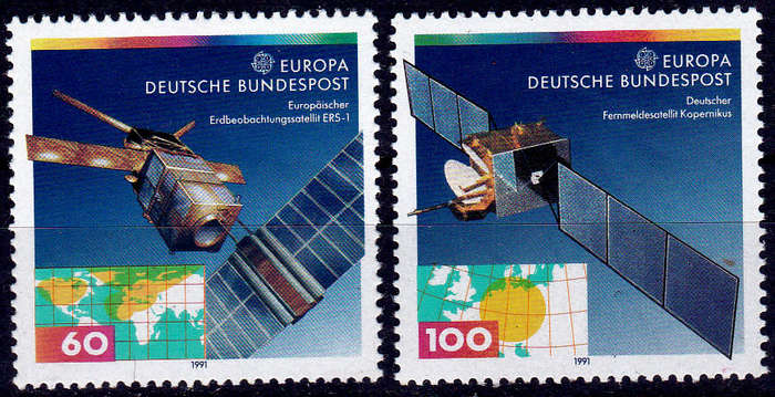 GERMANY 1991, 2 May. EUROPA STAMPS - EUROPEAN AEROSPACE, set, MNH, CV+/- R 50.00 view scans