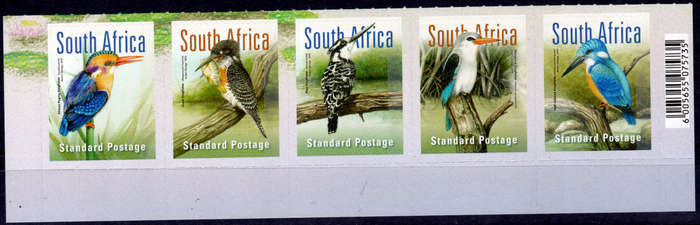 RSA 2015, 31 Aug. SA KINGFISHERS, setenant strip, MNH, CV R 250.00 view scans