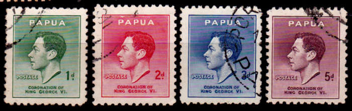 PAPUA 1937, 14 May. CORONATION OF KGVI, set, UH, CV +/-R 20.00 view scans
