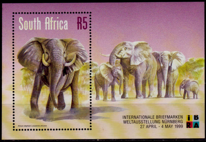 RSA 1999, 27 April. WORLD STAMP EXHIBITION, minisheet, MNH, CV R 70.00, view scans