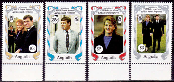ANGUILLA, 1986. Prince Andrew. Full set