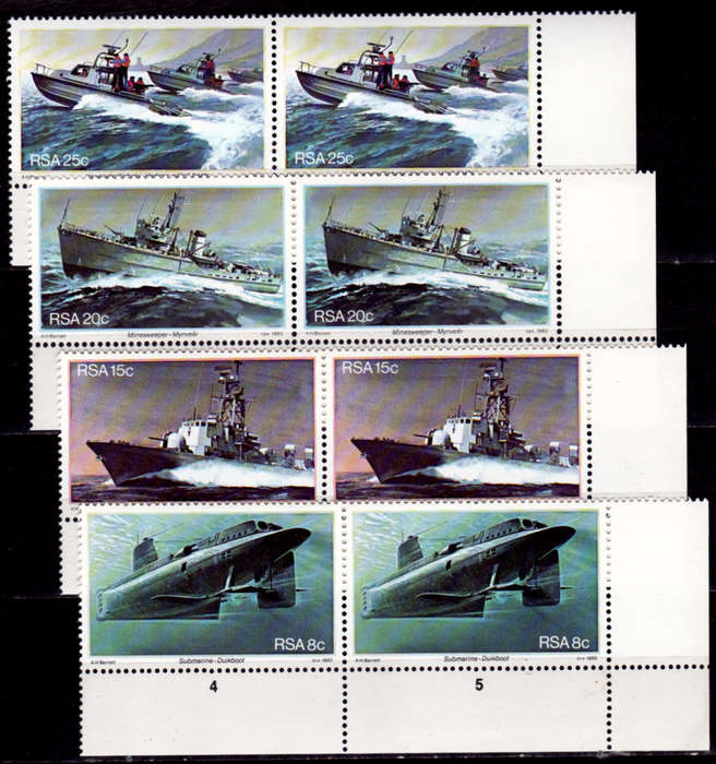 RSA 1982, 2 April. ANNIV of SIMONSTOWN, set pairs, MNH, CV R 20.00 view scans