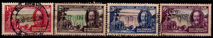 SOUTHERN RHODESIA 1935, 6 May. SILVER JUBILEE KGV, set, UH, CV R 775.00 view scans