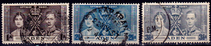 ADEN, 1937. King George VI and Queen Elizabeth. Full set