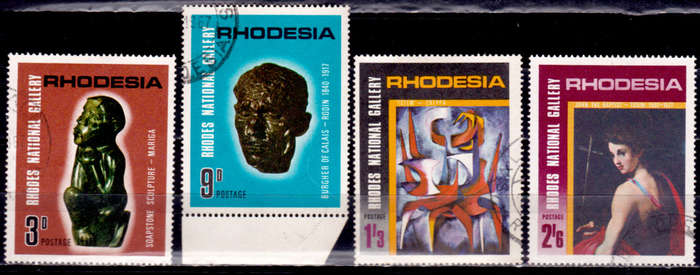 RHODESIA 1967, 12 July. 10th ANNIV OPENING NATIONAL GALLERY, set, UH, CV +/- R 38.50, view scans