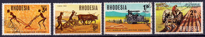 RHODESIA 1968, 26 April. 15th WORLD PLOUGHING CONTEST, set, UH, CV R 34.50, view scans