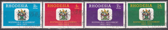 RHODESIA 1973, 10 Oct. 50th ANNIV RESPONSIBLE GOVERNMENT, set, UH, CV R 38.50, view scans