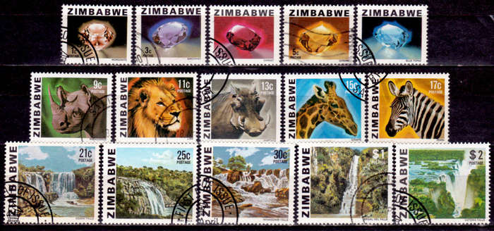 ZIMBABWE 1980, 18 April. 1978 RHODESIA ISSUE INSCRIBED, set, UNH, CV +/-R 200.00 view scans