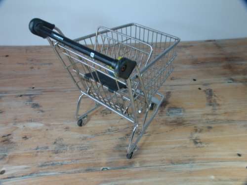 Collectable Woolworths steel Trolley replica - 20cm x 34cm x 25cm