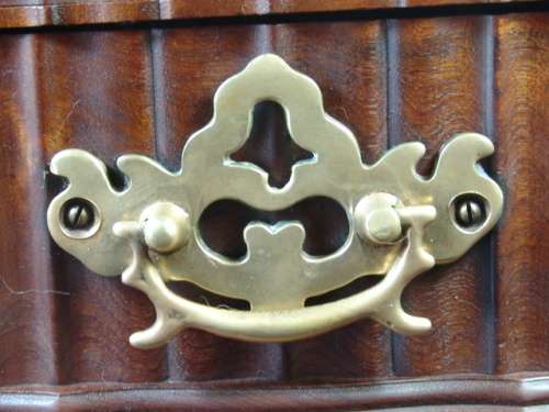 Vintage Ball and Claw embuia Jewellery Box with brass fittings - 32cm x 15cm x 15cm