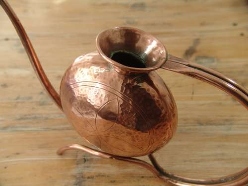 Vintage copper Teapot ornament - 20cm x 36cm