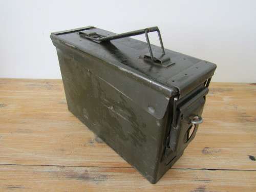 Old SADF metal Ammunition Box, 9cm x 17cm x 27cm, excellent condition