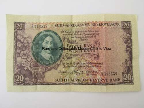 G Rissik R20 South African bank Note. 1st issue D2, near mint condition