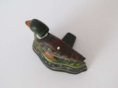 Vintage cast iron Door Stop in the shape of a Duck, 8cm, excellent condition