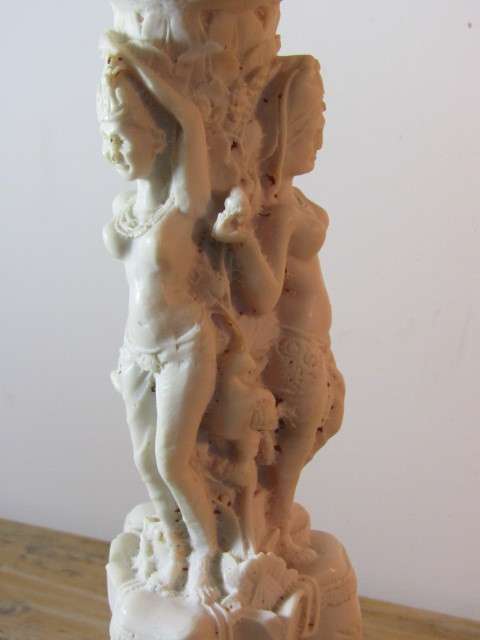 Oriental cast resin Figural Side Table, 45cm diameter x 52cm *No reserve auction NOW ON at Port no.5