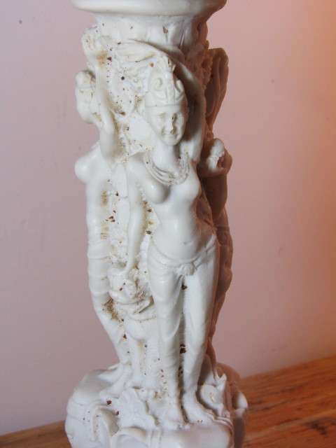 Oriental cast resin Figural Side Table, 45cm diameter x 52cm *No reserve auction NOW ON at Port no.5