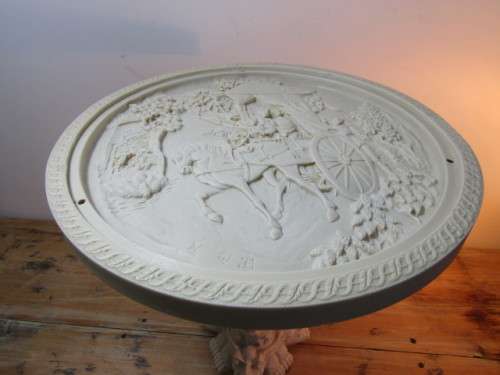 Oriental cast resin Figural Side Table, 45cm diameter x 52cm *No reserve auction NOW ON at Port no.5