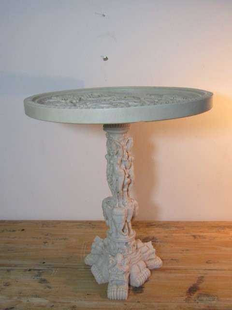 Oriental cast resin Figural Side Table, 45cm diameter x 52cm *No reserve auction NOW ON at Port no.5
