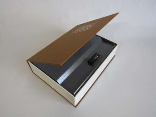 Book Safe, combination Lock "New English Dictionary" metal construction, 26cm x 20cm x 6cm