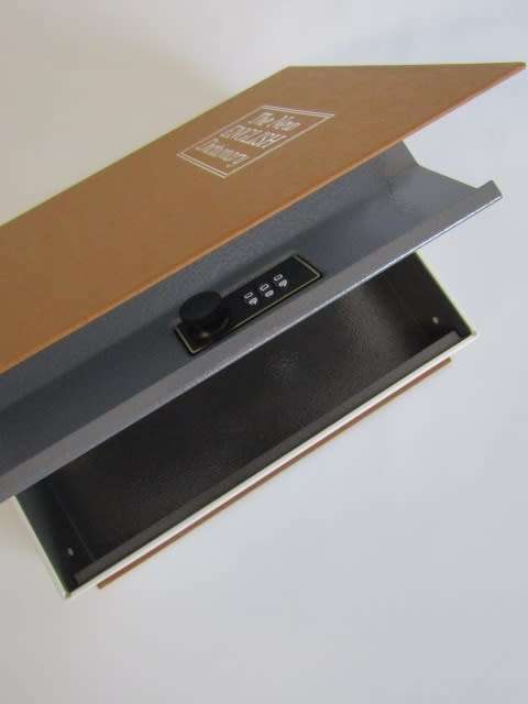 Book Safe, combination Lock "New English Dictionary" metal construction, 26cm x 20cm x 6cm