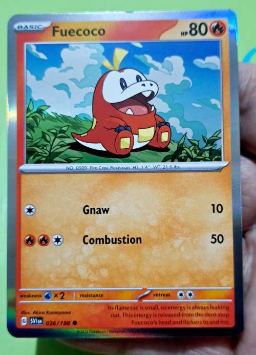 Pokemon Trading Cards - TCG - Fuecoco - 036/198 - Holo - Scarlet & Violet (Base Set) Singles - NM
