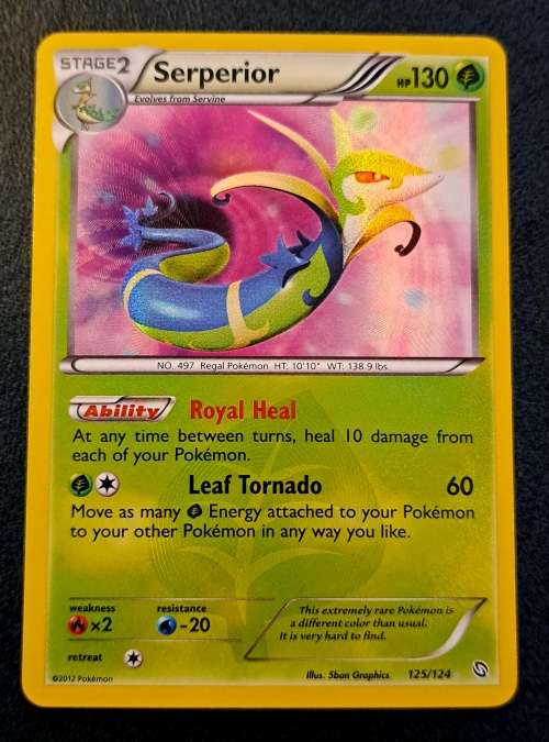 Pokemon Trading Cards - TCG - Serperior - 125/124 - Secret Rare - 2012  Dragons Exalted - (VLP-NM)