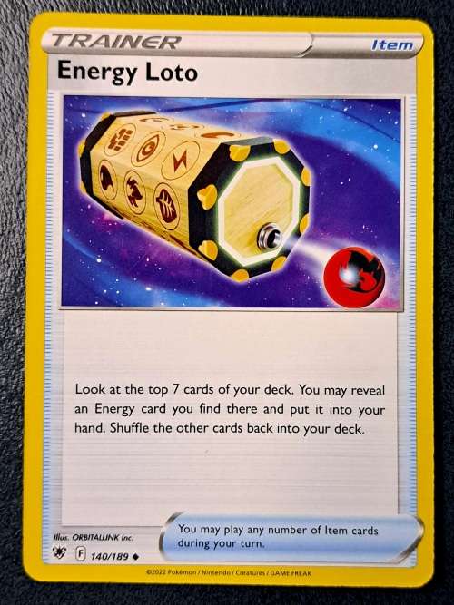 Pokemon Trading Cards - TRAINER - Energy Loto - 140/189 - Uncommon - Astral Radiance - NM
