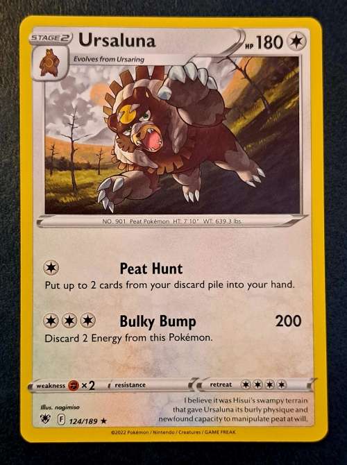 Pokemon Trading Cards - Ursaluna - 124/189 - Rare - Astral Radiance - NM