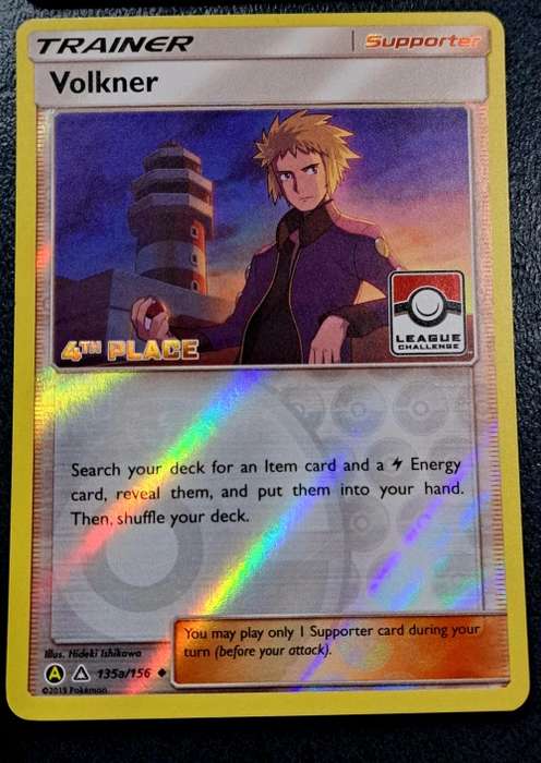 Pokemon Trading Cards - Volkner - 135a/156 - 1st,2nd,3rd and 4th Place League Promo NM - Rare Combo