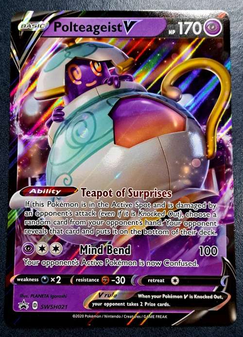 Pokemon Trading Cards - Polteageist V - SWSH021 - Oversized Jumbo Promo  - NM