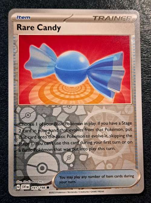 Pokemon Trading Cards - Rare Candy - 191/198 - Reverse Holo - Scarlet & Violet Base Set - NM