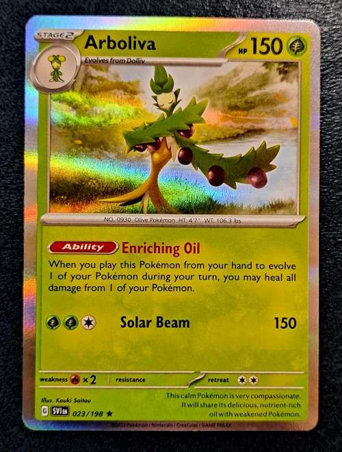 Pokemon Trading Cards - Arboliva - 023/198 - Holo Rare - Scarlet & Violet Base Set - NM