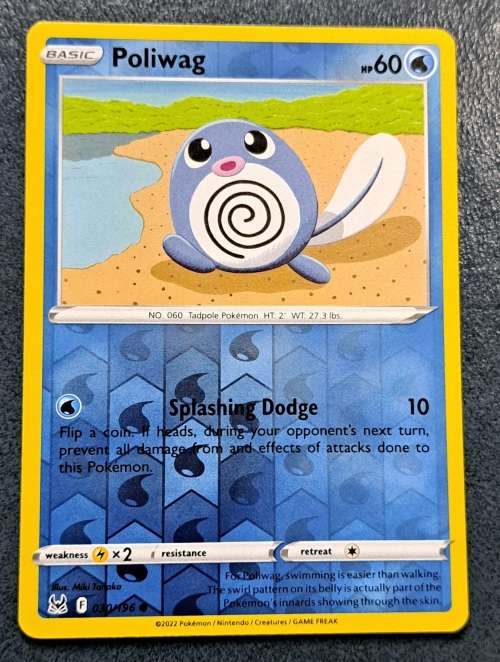 Pokemon Trading Cards - Poliwag - 030/196 - Reverse Holo - Lost Origins - NM