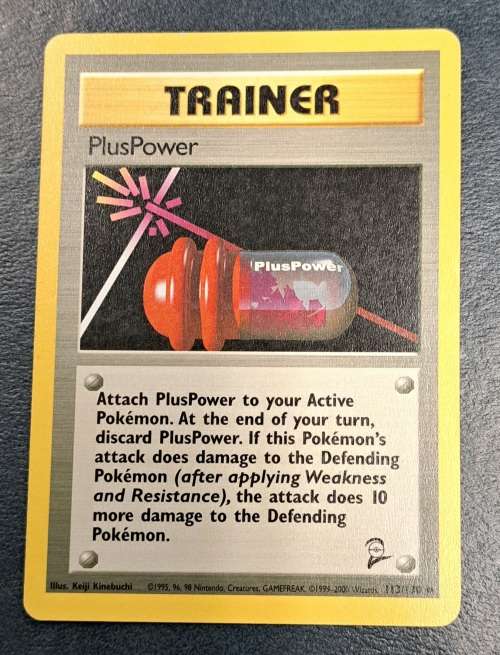 Pokemon Trading Cards - PlusPower - 113/130 - 2000 Base Set 2 Unl - LP/NM