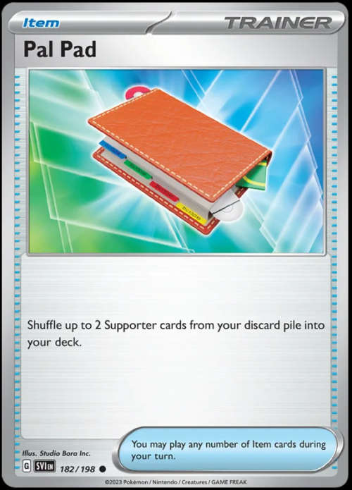 Pokemon Trading Cards - Pal Pad - 182/198 - Common - Scarlet & Violet (Base Set) - NM