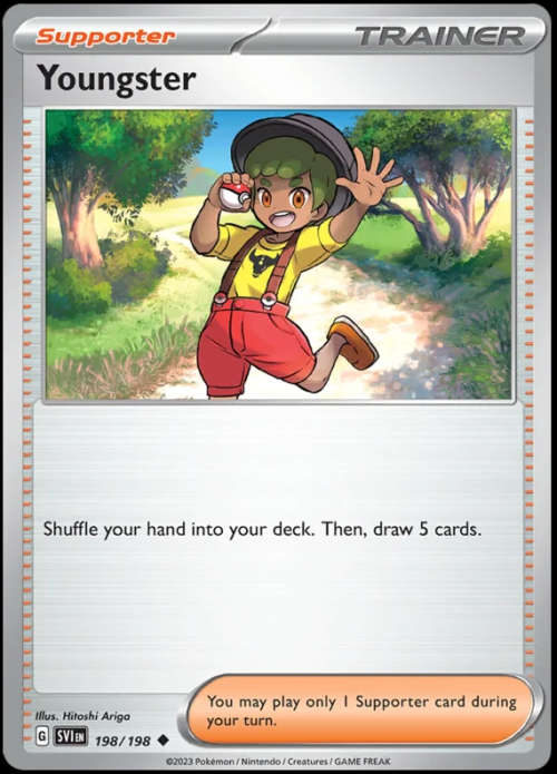 Pokemon Trading Cards - Youngster - 198/198 - Uncommon - Scarlet & Violet (Base Set) - NM