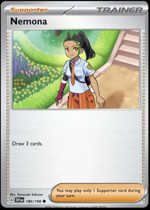 Pokemon Trading Cards - Nemona - 180/198 - Scarlet & Violet Base Set - NM