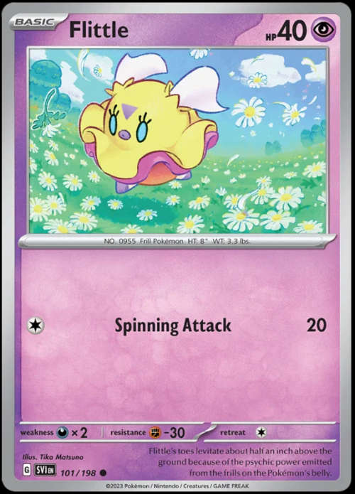 Pokemon Trading Cards - Flittle - 101/198 - Scarlet & Violet Base Set - NM
