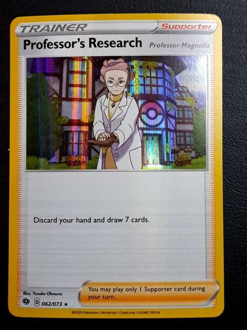 Pokemon Trading Cards - Professor`s Research - 062/073 - Holo Rare - Champions Path - NM