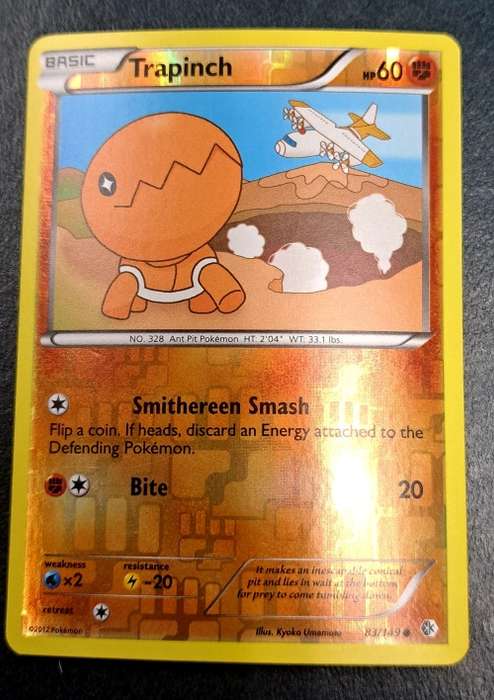 Pokemon Trading Cards - Trapinch - 83/149 - Reverse Holo - 2012 Boundaries Crossed - NM