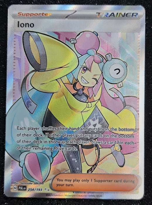 Pokemon Trading Cards - Iono - 254/193 - Full Art Secret Rare - Paldea Evolved NM